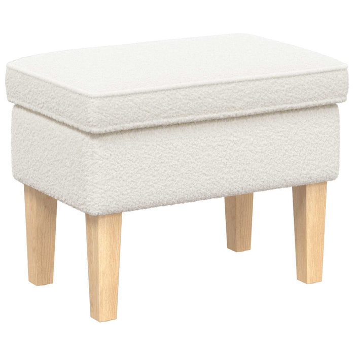 Taburet Crem 55 x 35 x 41 cm Bouclé - WALTI WALTI