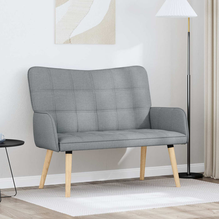 Canapea cu două locuri Gri deschis 115 x 61 x 87 cm țesătură - WALTI WALTI