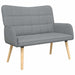 Canapea cu două locuri Gri deschis 115 x 61 x 87 cm țesătură - WALTI WALTI