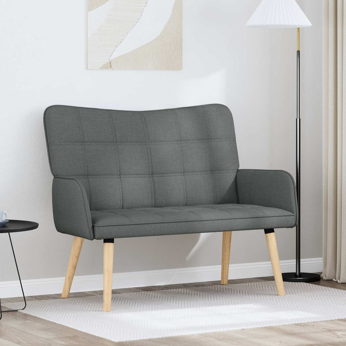 Canapea cu două locuri Gri închis 115 x 61 x 87 cm țesătură - WALTI WALTI