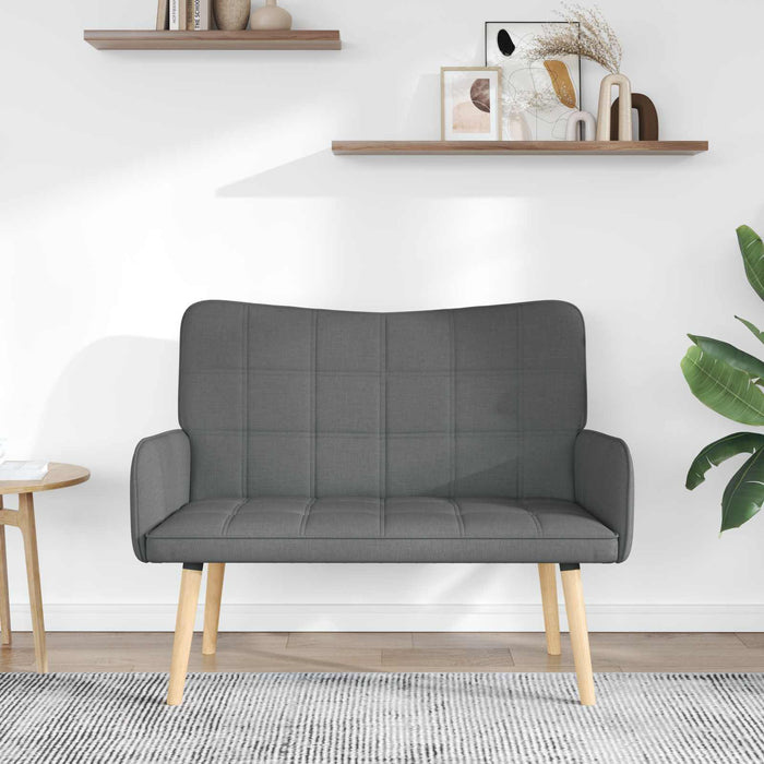 Canapea cu două locuri Gri închis 115 x 61 x 87 cm țesătură - WALTI WALTI