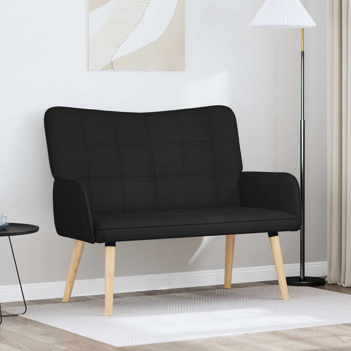 Canapea cu două locuri Negru 115 x 61 x 87 cm țesătură - WALTI WALTI