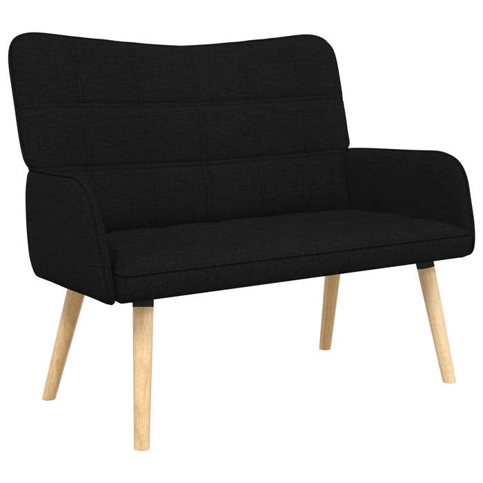 Canapea cu două locuri Negru 115 x 61 x 87 cm țesătură - WALTI WALTI