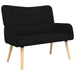Canapea cu două locuri Negru 115 x 61 x 87 cm țesătură - WALTI WALTI