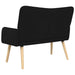 Canapea cu două locuri Negru 115 x 61 x 87 cm țesătură - WALTI WALTI