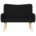 Canapea cu două locuri Negru 115 x 61 x 87 cm țesătură - WALTI WALTI