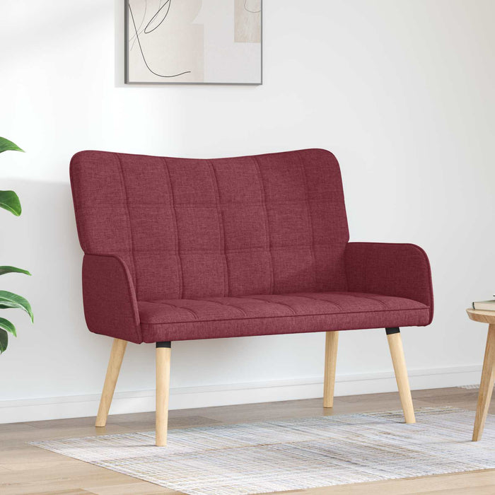 Canapea cu două locuri bordo 115 x 61 x 87 cm țesătură - WALTI WALTI