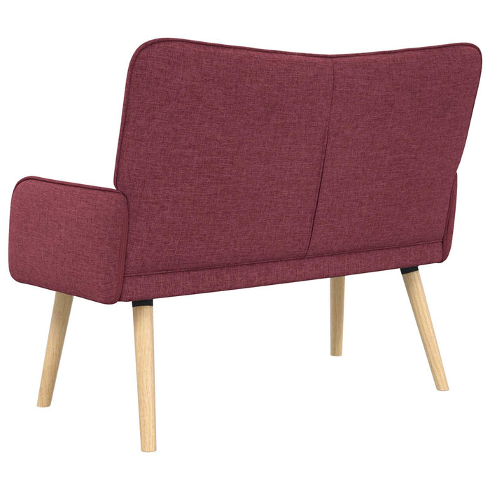 Canapea cu două locuri bordo 115 x 61 x 87 cm țesătură - WALTI WALTI