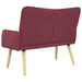 Canapea cu două locuri bordo 115 x 61 x 87 cm țesătură - WALTI WALTI
