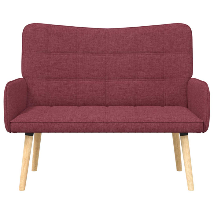 Canapea cu două locuri bordo 115 x 61 x 87 cm țesătură - WALTI WALTI