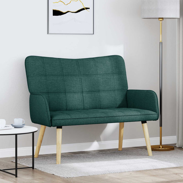 Canapea cu două locuri Verde închis 115 x 61 x 87 cm țesătură - WALTI WALTI