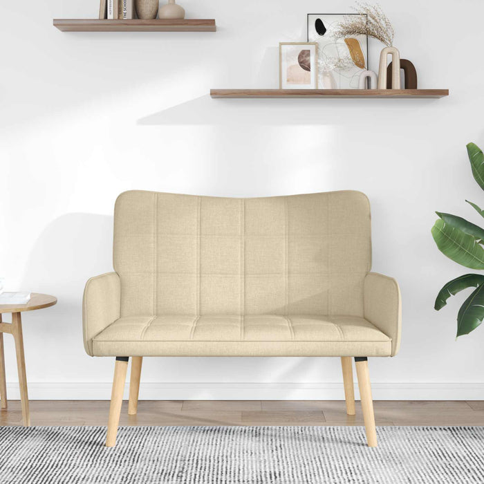 Canapea cu două locuri Crem 115 x 61 x 87 cm țesătură - WALTI WALTI