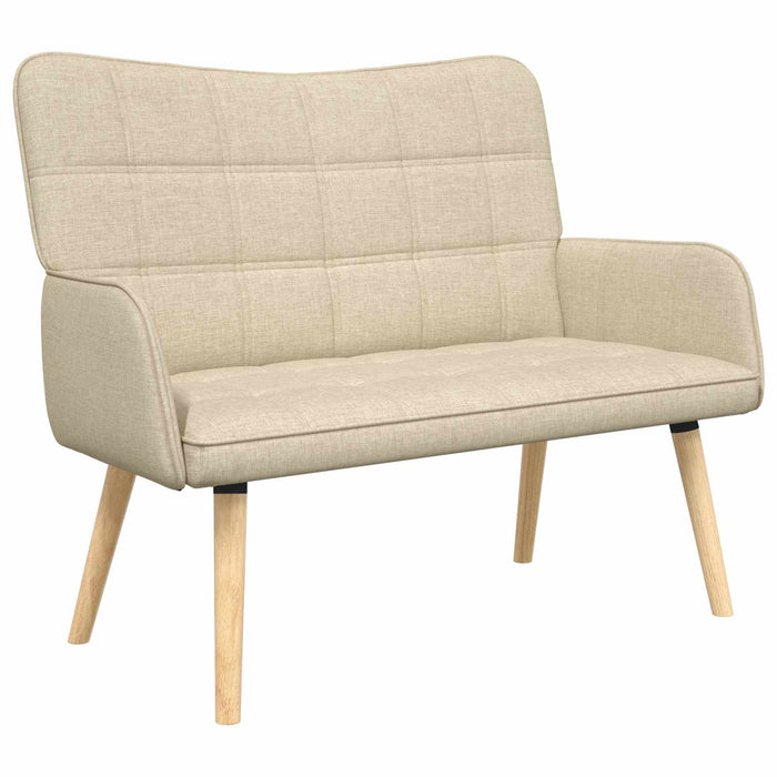 Canapea cu două locuri Crem 115 x 61 x 87 cm țesătură - WALTI WALTI