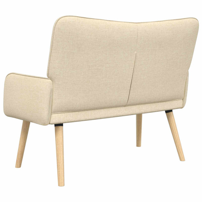 Canapea cu două locuri Crem 115 x 61 x 87 cm țesătură - WALTI WALTI