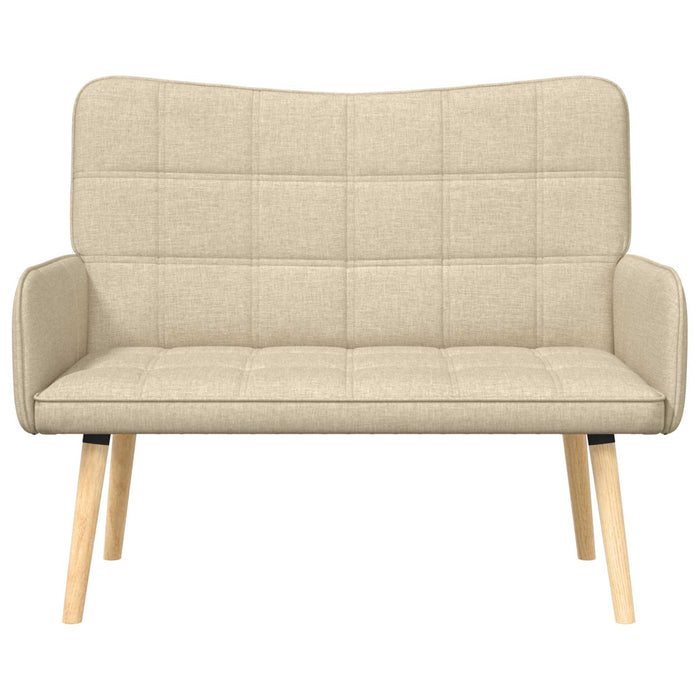 Canapea cu două locuri Crem 115 x 61 x 87 cm țesătură - WALTI WALTI