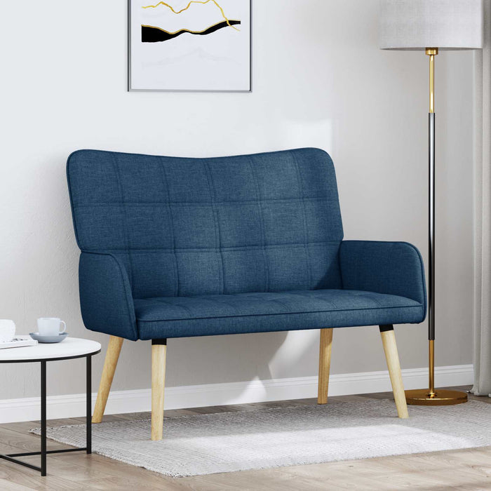 Canapea cu două locuri albastru 115 x 61 x 87 cm țesătură - WALTI WALTI
