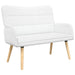 Canapea cu două locuri Alb 115 x 61 x 87 cm țesătură - WALTI WALTI