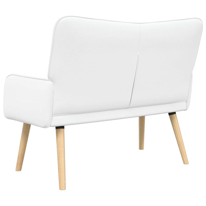 Canapea cu două locuri Alb 115 x 61 x 87 cm țesătură - WALTI WALTI