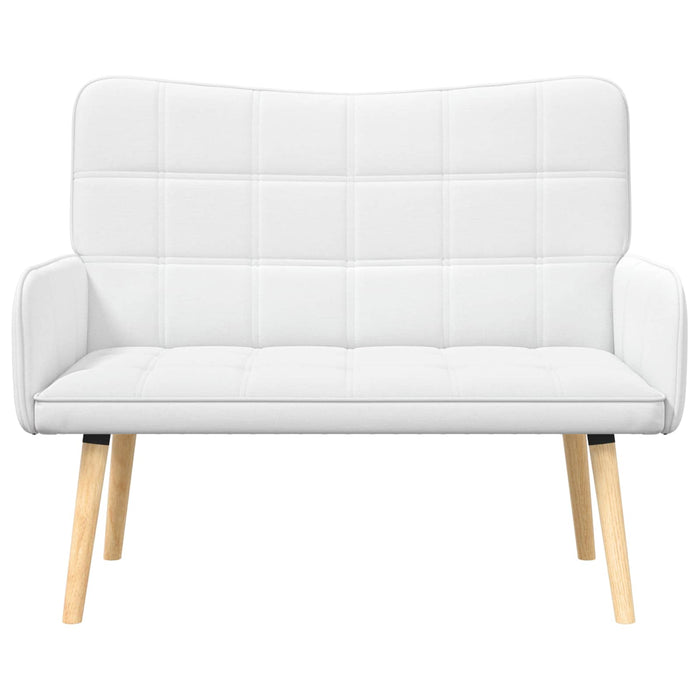 Canapea cu două locuri Alb 115 x 61 x 87 cm țesătură - WALTI WALTI