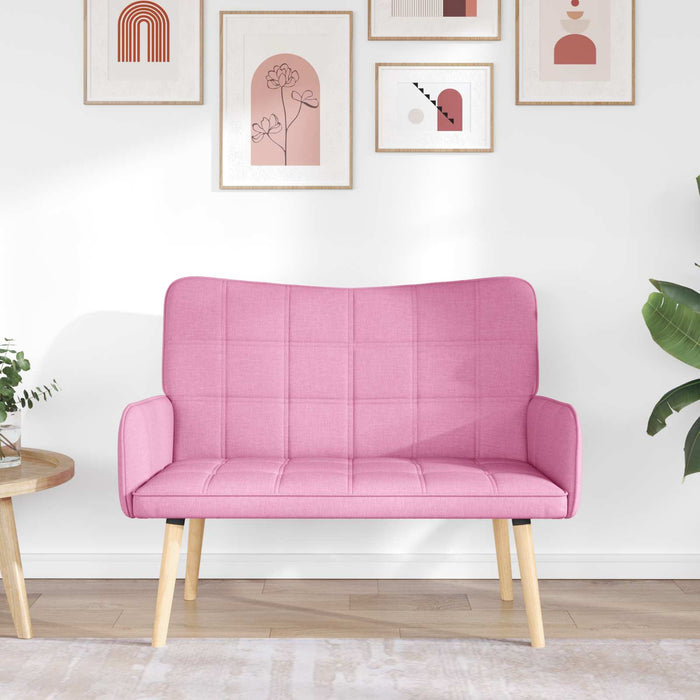 Canapea cu două locuri Roz 115 x 61 x 87 cm țesătură - WALTI WALTI