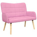 Canapea cu două locuri Roz 115 x 61 x 87 cm țesătură - WALTI WALTI