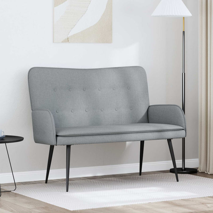 Canapea cu 2 locuri Gri deschis 115 x 61 x 87 cm țesătură - WALTI WALTI