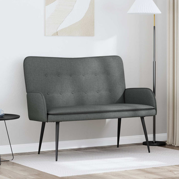 Canapea cu 2 locuri Gri închis 115 x 61 x 87 cm țesătură - WALTI WALTI