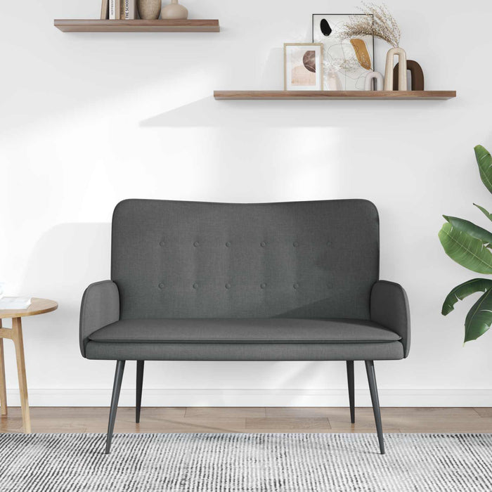 Canapea cu 2 locuri Gri închis 115 x 61 x 87 cm țesătură - WALTI WALTI