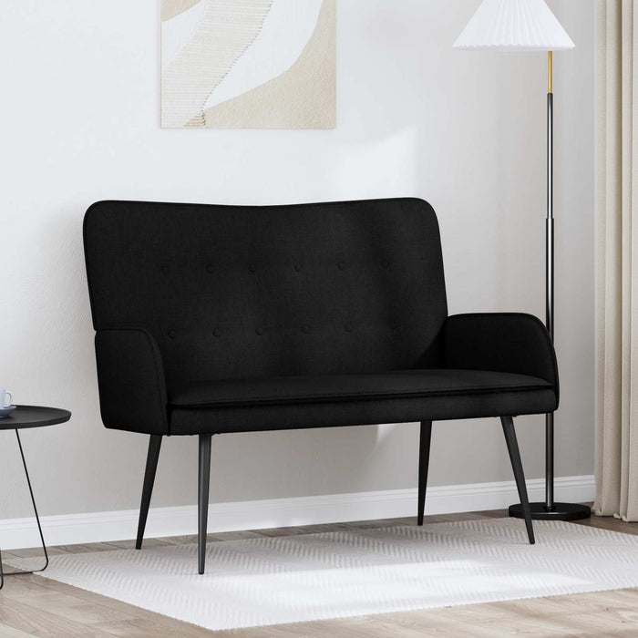 Canapea cu 2 locuri Negru 115 x 61 x 87 cm țesătură - WALTI WALTI