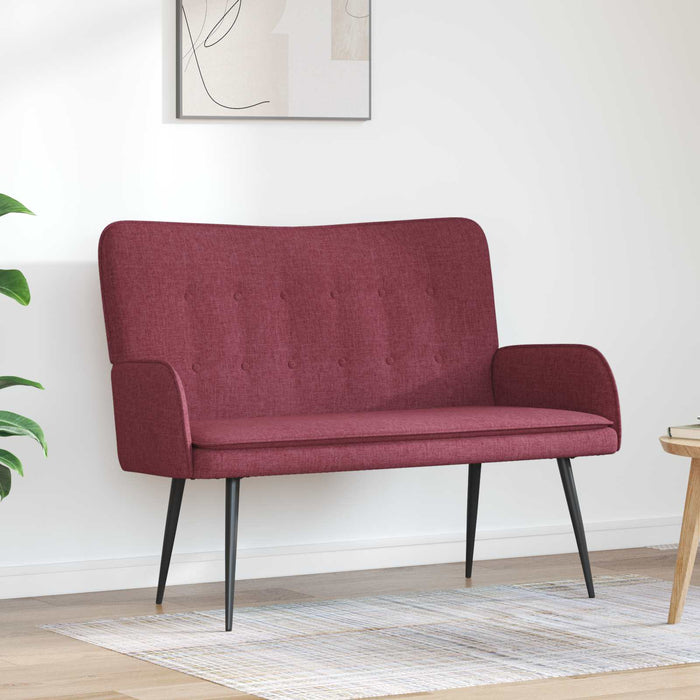 Canapea cu 2 locuri bordo 115 x 61 x 87 cm țesătură - WALTI WALTI