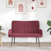 Canapea cu 2 locuri bordo 115 x 61 x 87 cm țesătură - WALTI WALTI