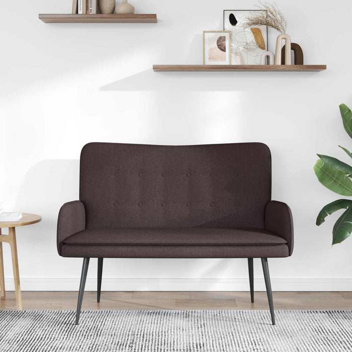 Canapea cu 2 locuri Maro închis 115 x 61 x 87 cm țesătură - WALTI WALTI
