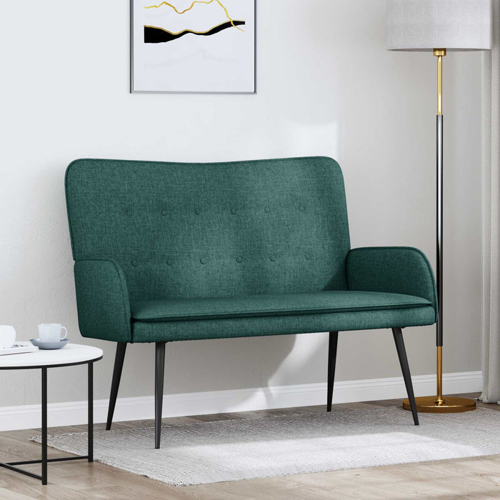 Canapea cu 2 locuri Verde închis 115 x 61 x 87 cm țesătură - WALTI WALTI