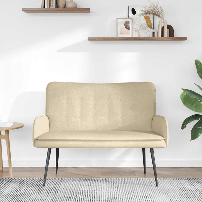 Canapea cu 2 locuri Crem 115 x 61 x 87 cm țesătură - WALTI WALTI