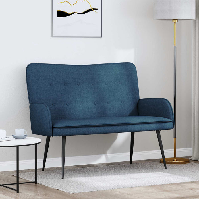 Canapea cu 2 locuri albastru 115 x 61 x 87 cm țesătură - WALTI WALTI