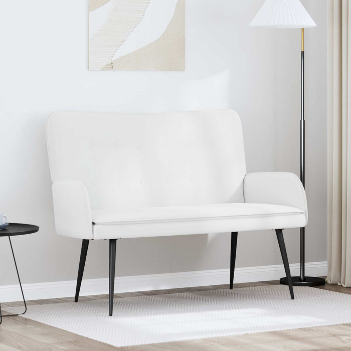 Canapea cu 2 locuri Alb 115 x 61 x 87 cm țesătură - WALTI WALTI