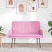 Canapea cu 2 locuri Roz 115 x 61 x 87 cm țesătură - WALTI WALTI