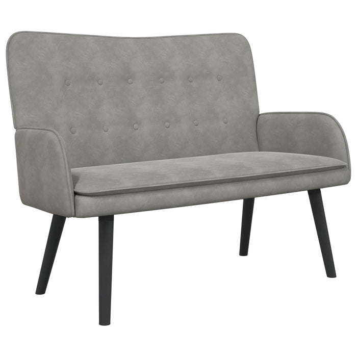 Canapea cu două locuri Gri deschis 115 x 61 x 87 cm Catifea - WALTI WALTI
