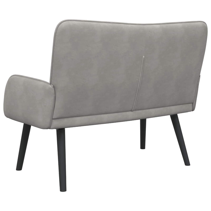 Canapea cu două locuri Gri deschis 115 x 61 x 87 cm Catifea - WALTI WALTI