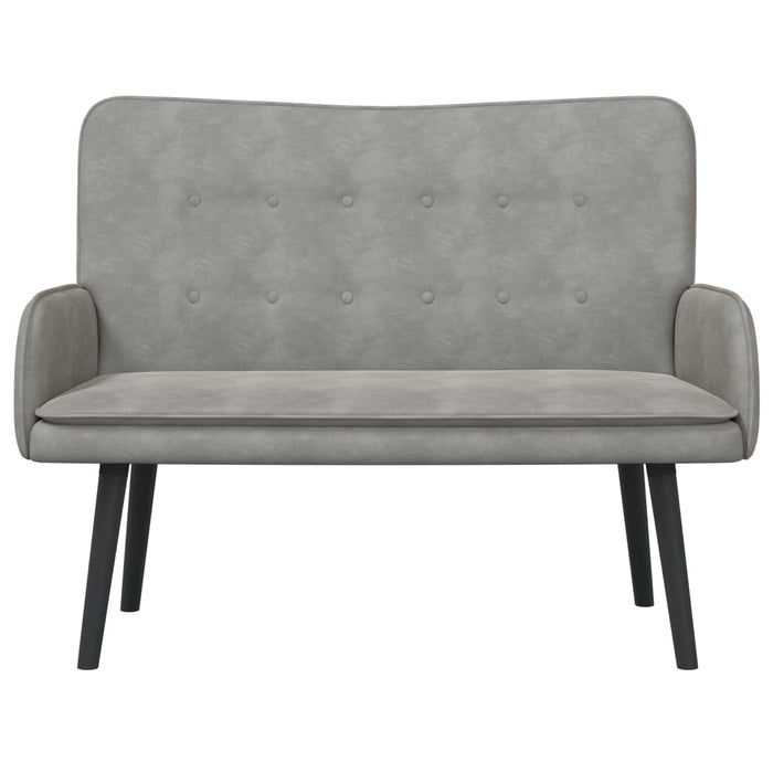 Canapea cu două locuri Gri deschis 115 x 61 x 87 cm Catifea - WALTI WALTI