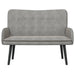 Canapea cu două locuri Gri deschis 115 x 61 x 87 cm Catifea - WALTI WALTI