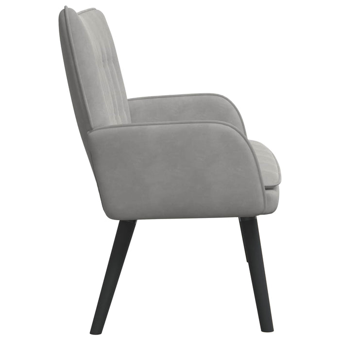 Canapea cu două locuri Gri deschis 115 x 61 x 87 cm Catifea - WALTI WALTI