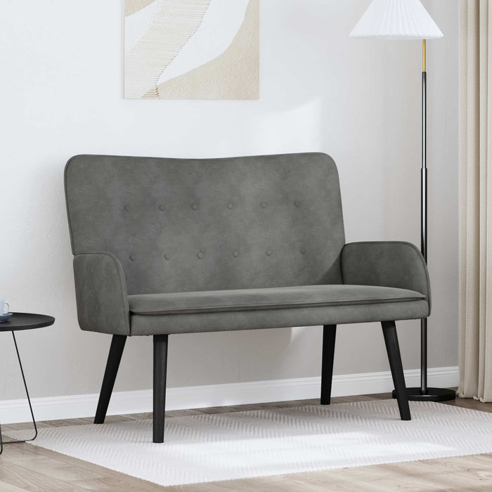 Canapea cu două locuri Gri închis 115 x 61 x 87 cm Catifea - WALTI WALTI