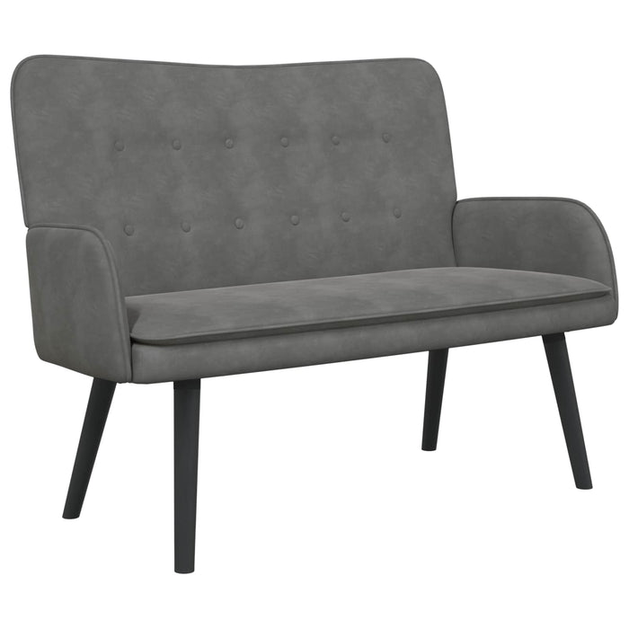 Canapea cu două locuri Gri închis 115 x 61 x 87 cm Catifea - WALTI WALTI