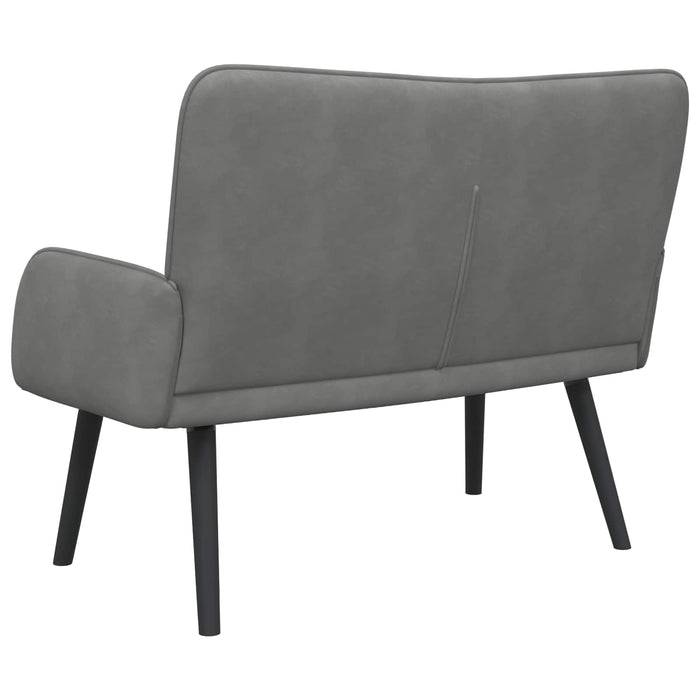 Canapea cu două locuri Gri închis 115 x 61 x 87 cm Catifea - WALTI WALTI