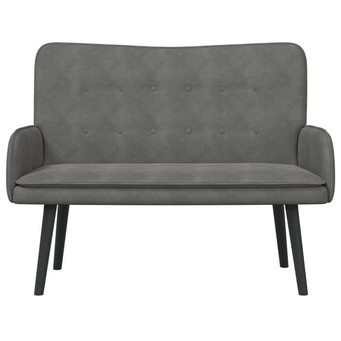 Canapea cu două locuri Gri închis 115 x 61 x 87 cm Catifea - WALTI WALTI