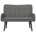 Canapea cu două locuri Gri închis 115 x 61 x 87 cm Catifea - WALTI WALTI