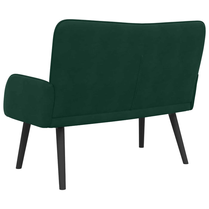 Canapea cu două locuri Verde închis 115 x 61 x 87 cm Catifea - WALTI WALTI