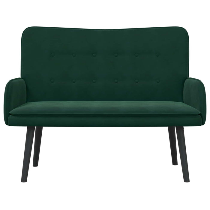 Canapea cu două locuri Verde închis 115 x 61 x 87 cm Catifea - WALTI WALTI