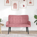 Canapea cu două locuri Roz 115 x 61 x 87 cm Catifea - WALTI WALTI